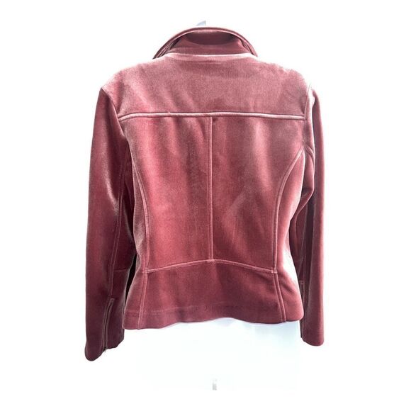 VINCE CAMUTO Women's Winter Velvet Motorcycle Jacket Pink S - Picture 6 of 8